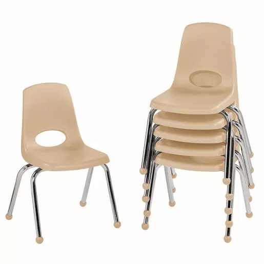 16" Stack Chair with Ball Glides - Set of 6