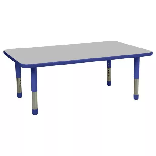 30" x 48" Rectangle T-Mold Activity Table with Adjustable Tiny Tot Legs