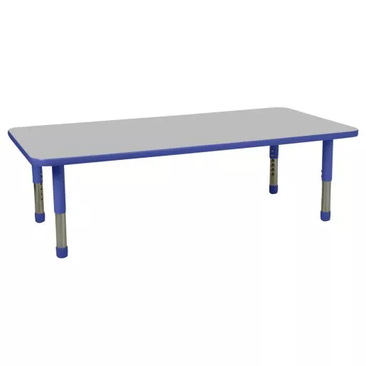 30" x 60" Rectangle T-Mold Activity Table with Adjustable Tiny Tot Legs