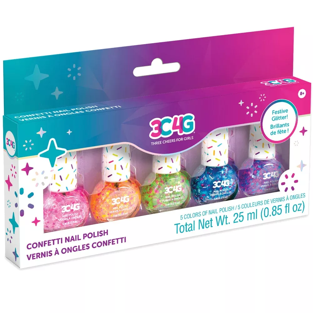 3C4G Sparkle & Shine Confetti Nail Polish Set - Multi-Color