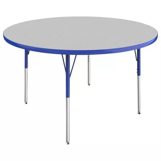 48" Round Table, Gray/Blue
