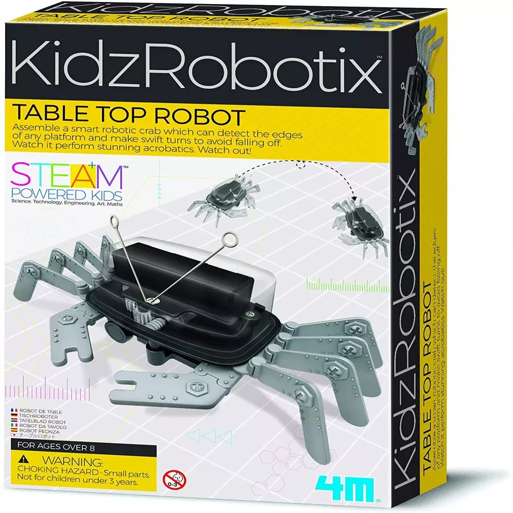 4M Table Top Robot - DIY Robotics STEM Kit - Edge Detector Robot for Kids