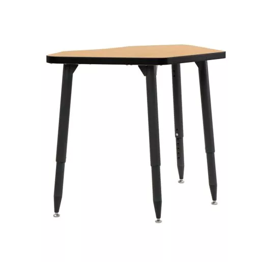 Adapte 24" x 36" Petal Activity Table with Adjustable Tapered Legs- Maple/Black