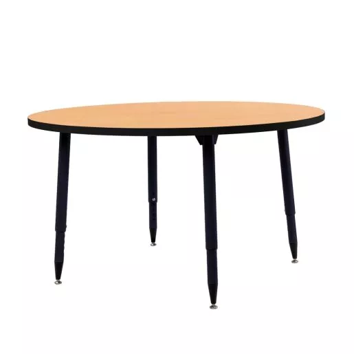 Adapte 48" Round Activity Table with Adjustable Tapered Legs - Maple/Black