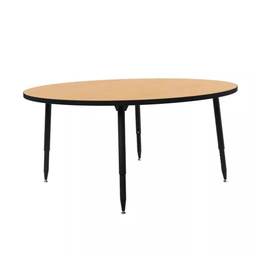 Adapte 60" Round Activity Table with Adjustable Tapered Legs - Maple/Black