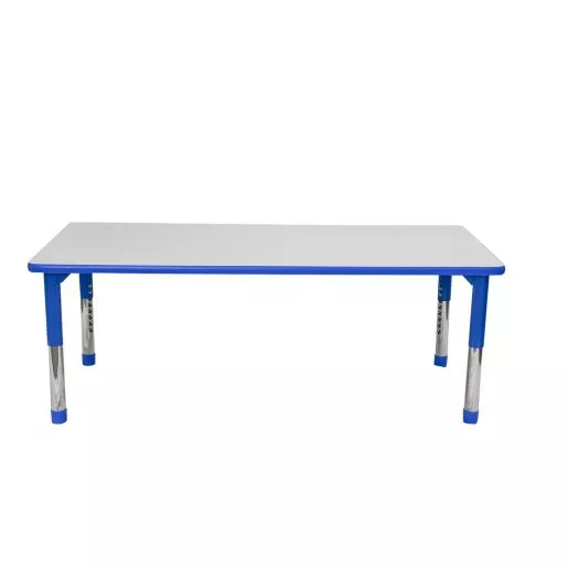 Angeles As We Grow™ Gray Blue Rectangular Adjustable Table - 30" x 60"