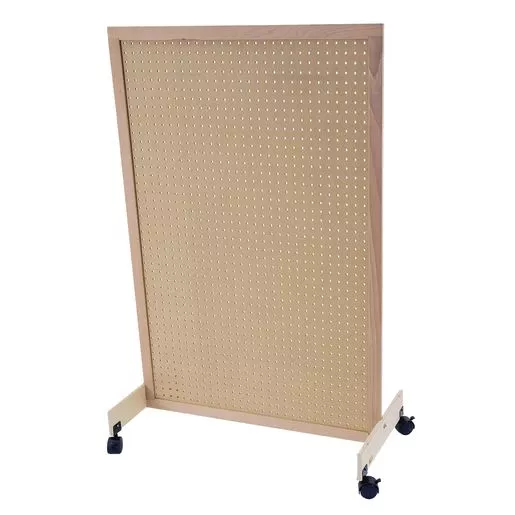 Angeles Mobile Pegboard Room Divider with Casters