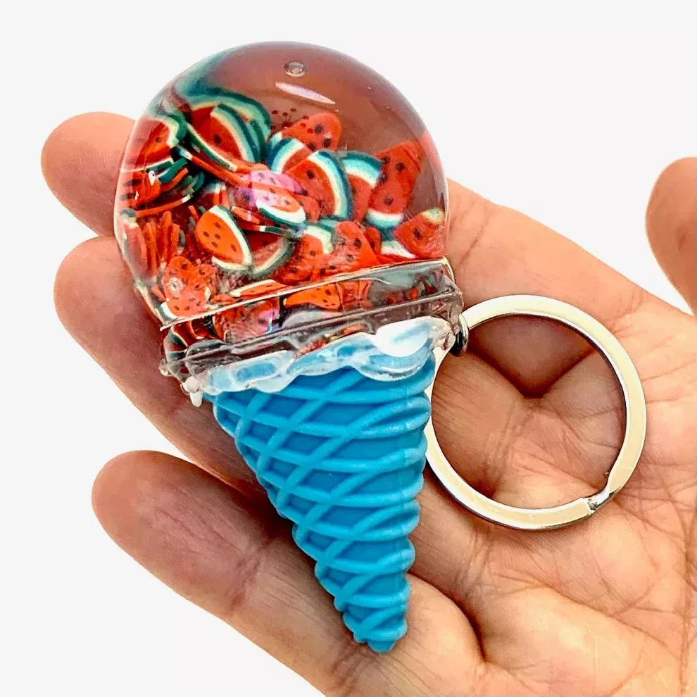 Assorted Fruit Ice Cream Key Charm