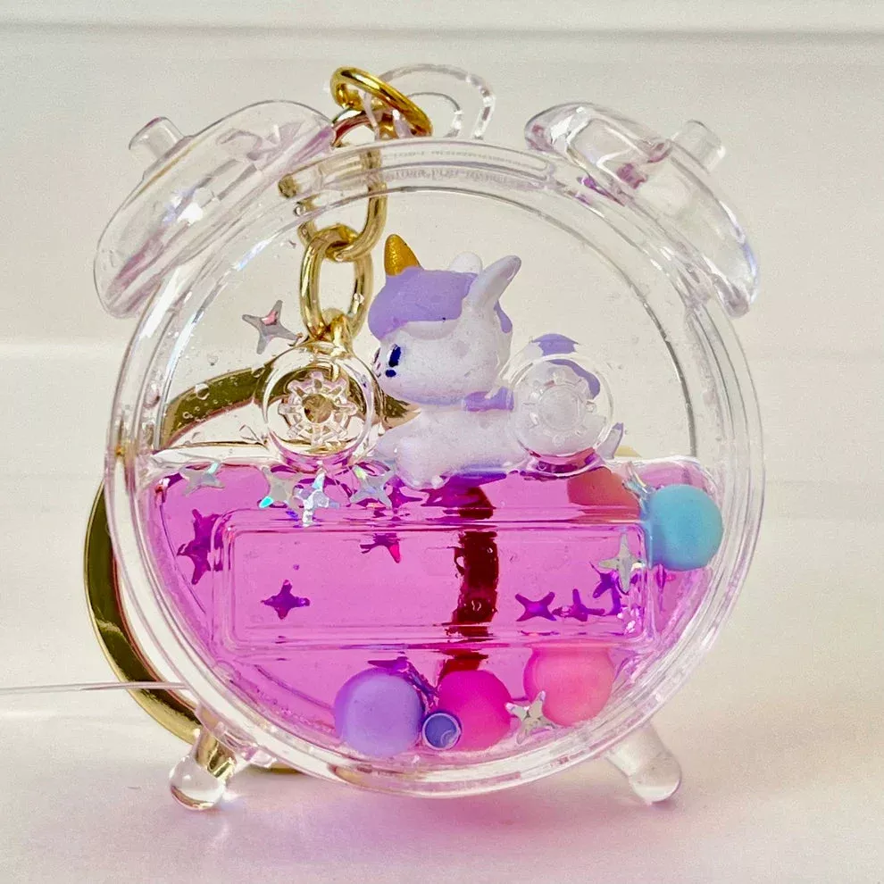 Assorted Unicorn Clock Floaty Key Charm