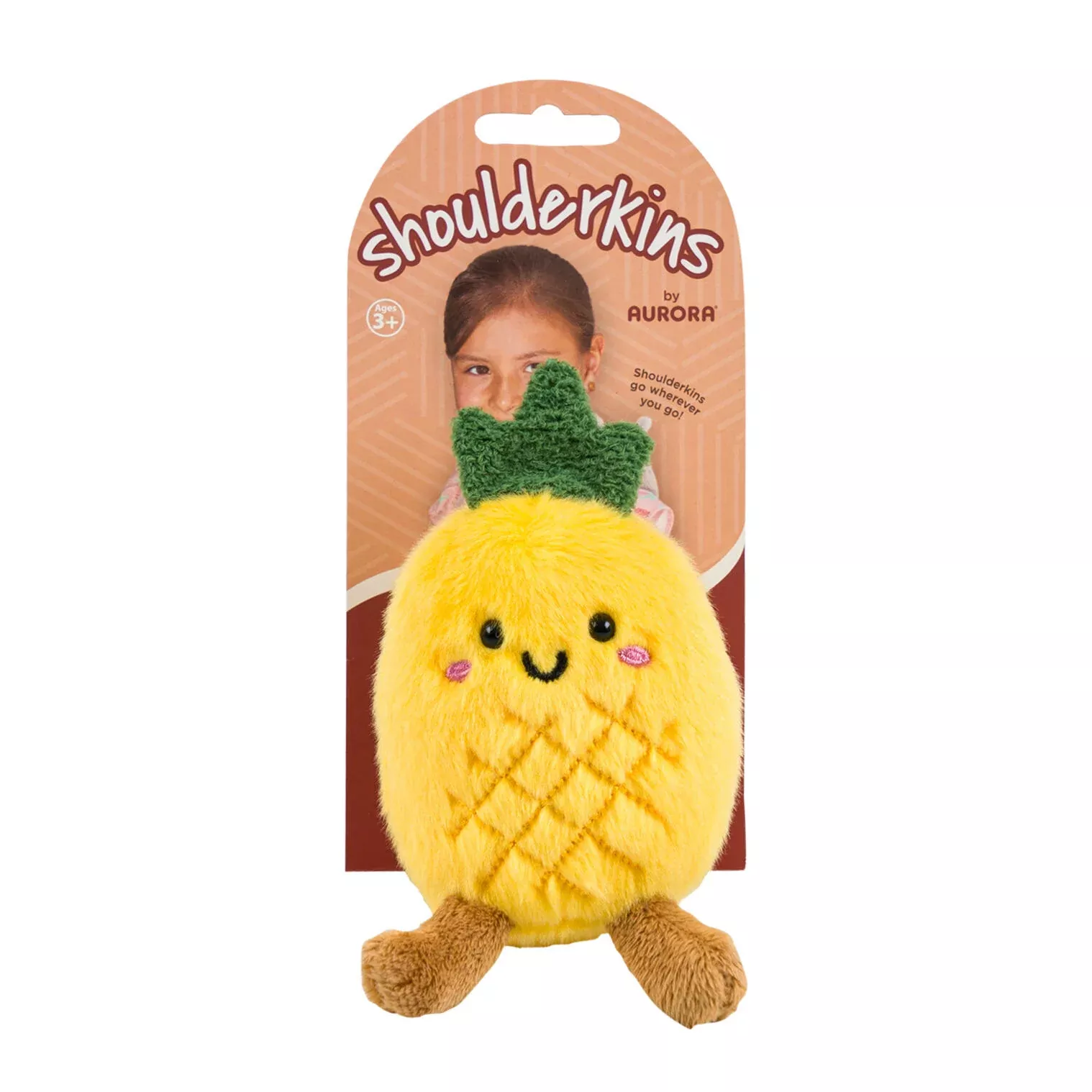 Aurora Shoulderkins Perky Pineapple Plush Toy - 4.5
