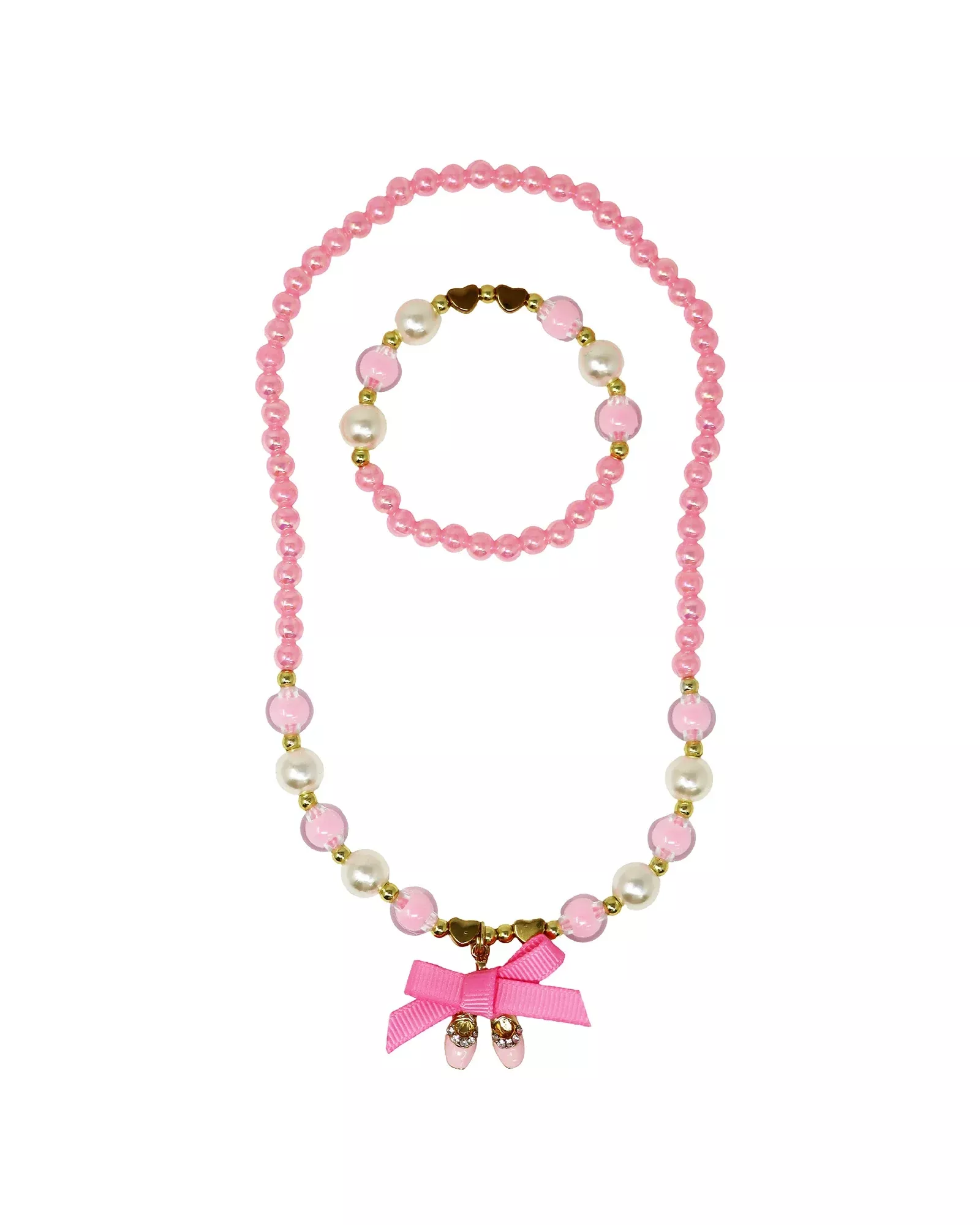 Ballerina Bow Necklace & Bracelet Set