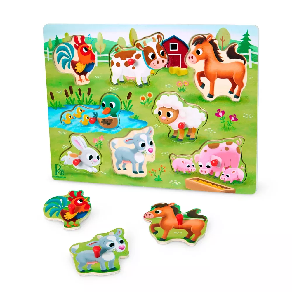 Battat Peg Puzzle Farm Peek & Explore