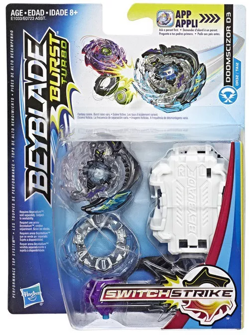 Beyblade Burst Turbo Switchstrike Doomscizor D3 Starter Pack