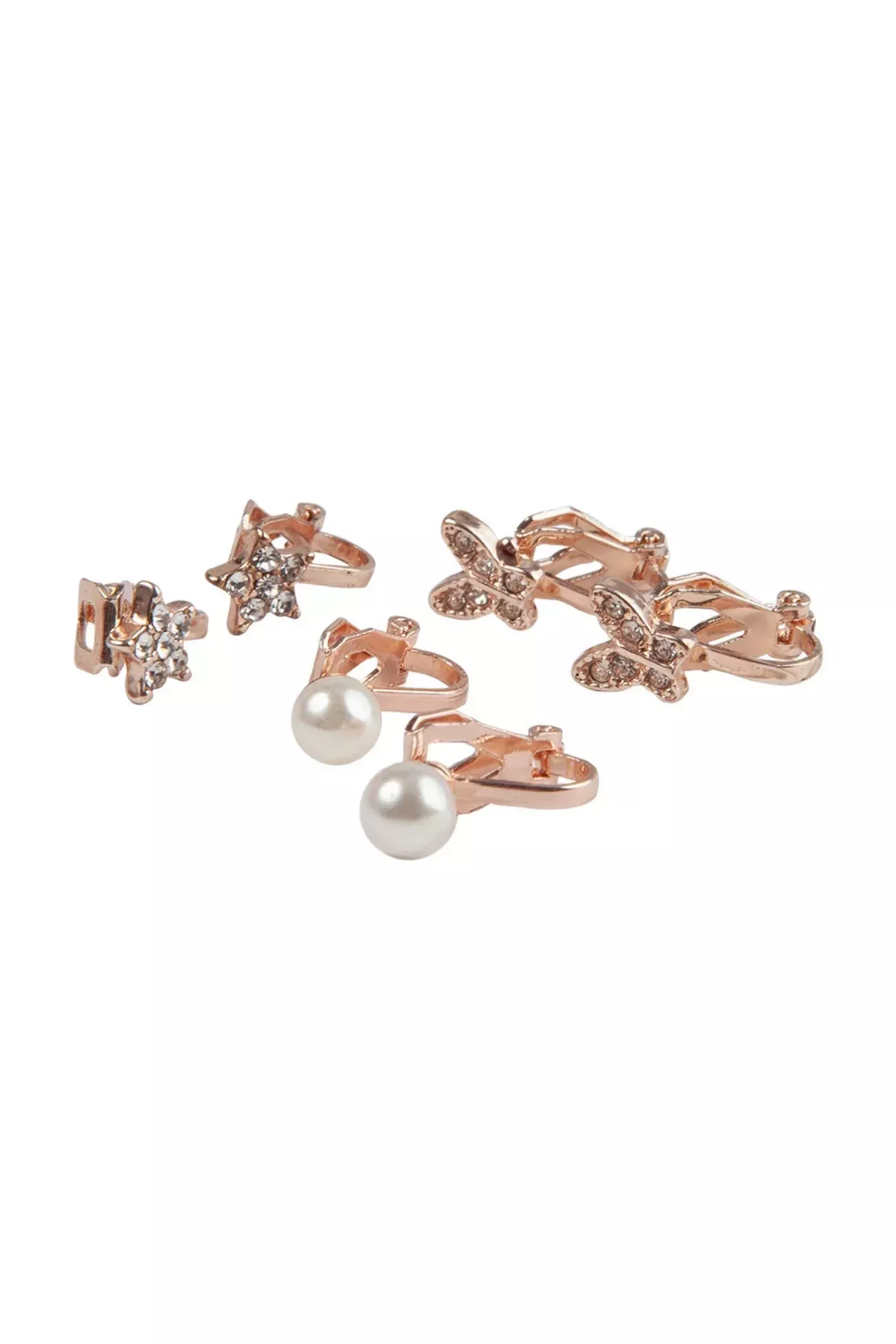 Boutique Dazzle Clip On Earrings, 3 Sets