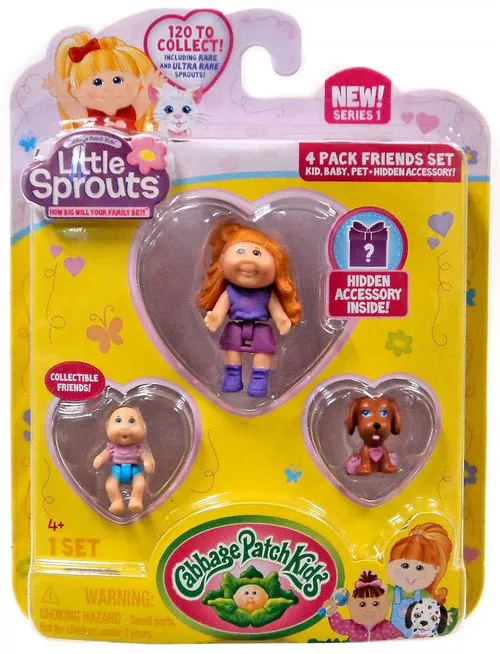 Cabbage Patch Kids Little Sprouts Peyton Cecllia Mini Figure 4-Pack