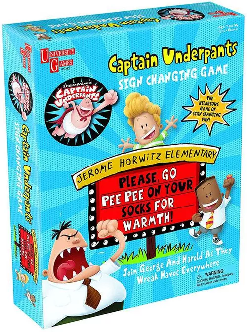 Captain Underpants Sign Changing Board Game