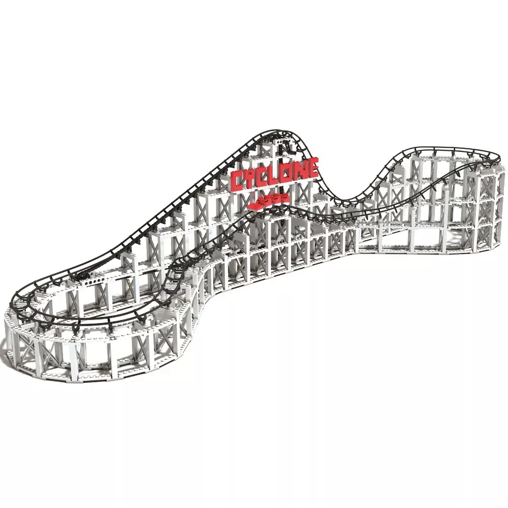 CDX Blocks Cyclone Roller Coaster Building Set - 900+ Pieces