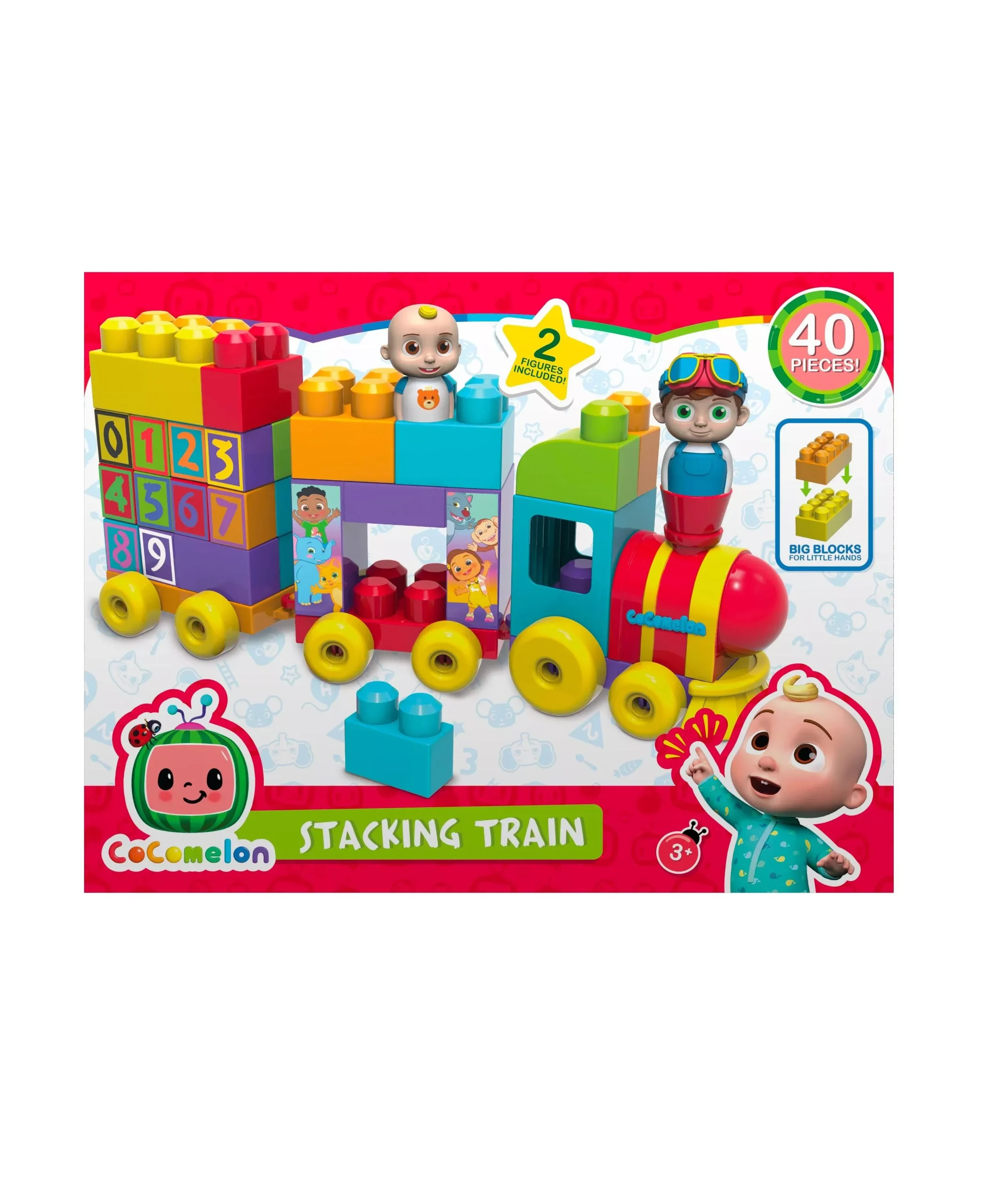 CoComelon Educational Stacking Train Playset with JJ and TomTom Figures