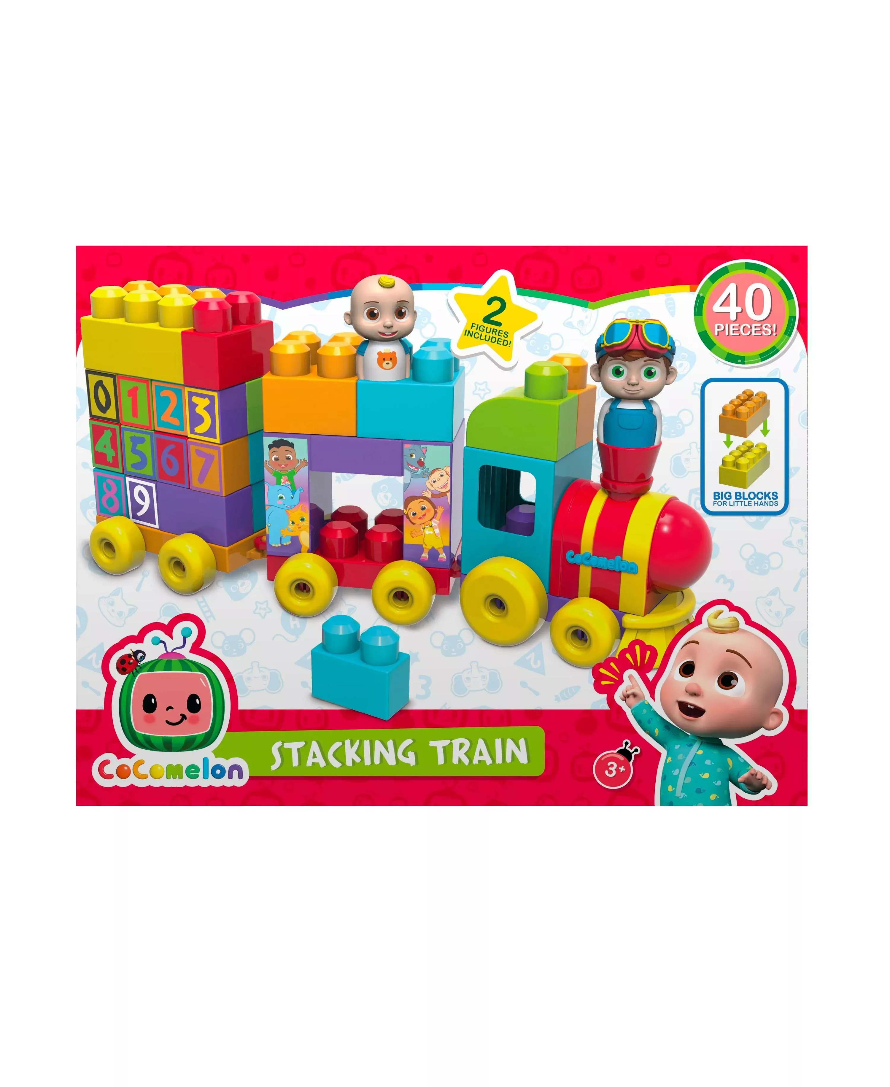 CoComelon Educational Stacking Train Playset with JJ and TomTom Figures