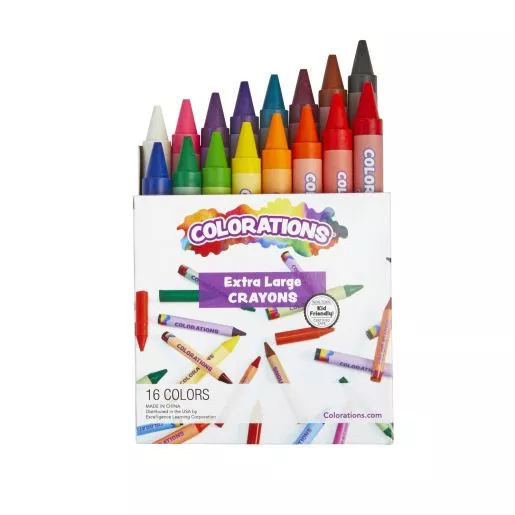 Colorations Extra-Large Crayons - Set of 16