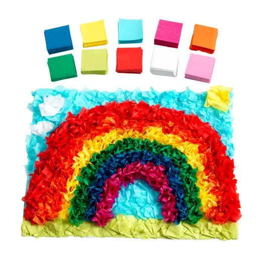 Colorations Mini Tissue Squares, 10 Colors - 5000 Pieces