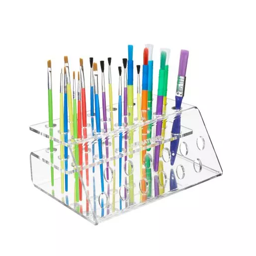 Colorations Organizing Rack with 25 Assorted Paint Brushes