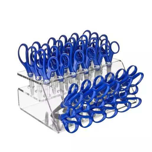 Colorations Organizing Rack with 30 Blunt Tip Scissors