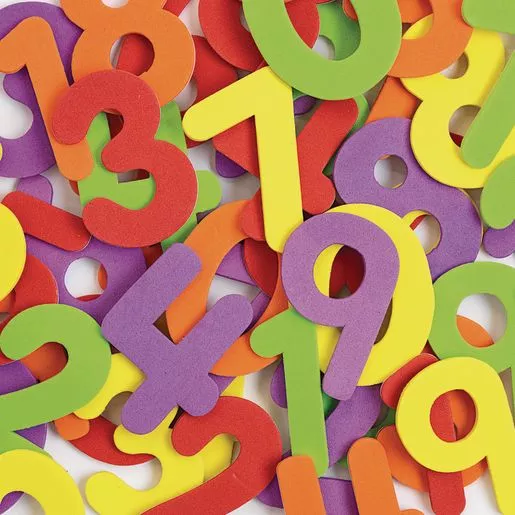 Colorations Self-Adhesive Foam Numbers - 50 Pieces