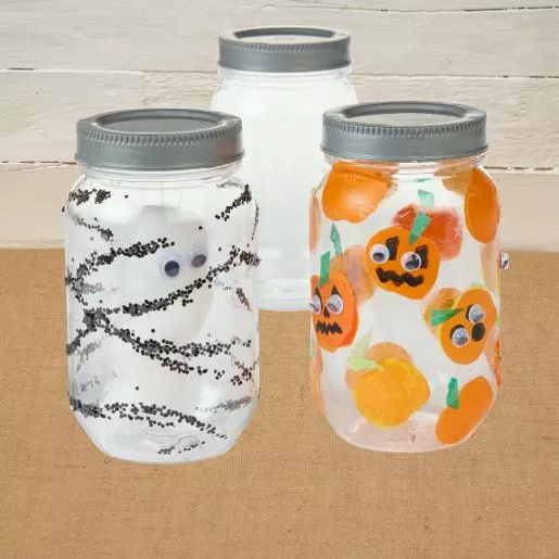 Colorations Spooky Glow Jars Craft Kit