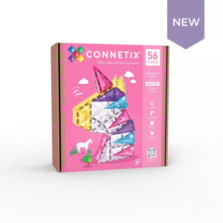 Connetix - Glitter Unicorn Pack 56pcs