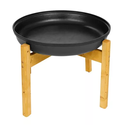 Cosy Black Tuff Tray with Wood Stand
