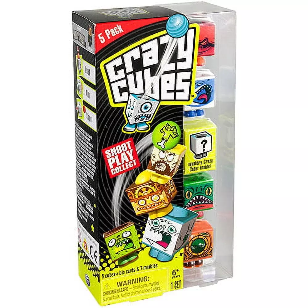 Crazy Cubes - 5 Pack Aqua Blast with Mystery Cube
