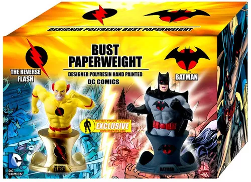DC The Reverse Flash & Batman Bust Paperweight Set