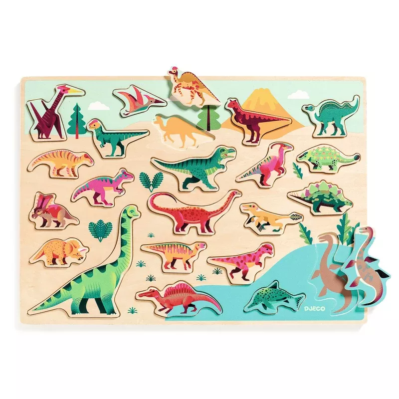 Djeco - Dinosaur Wooden Puzzle 22pc