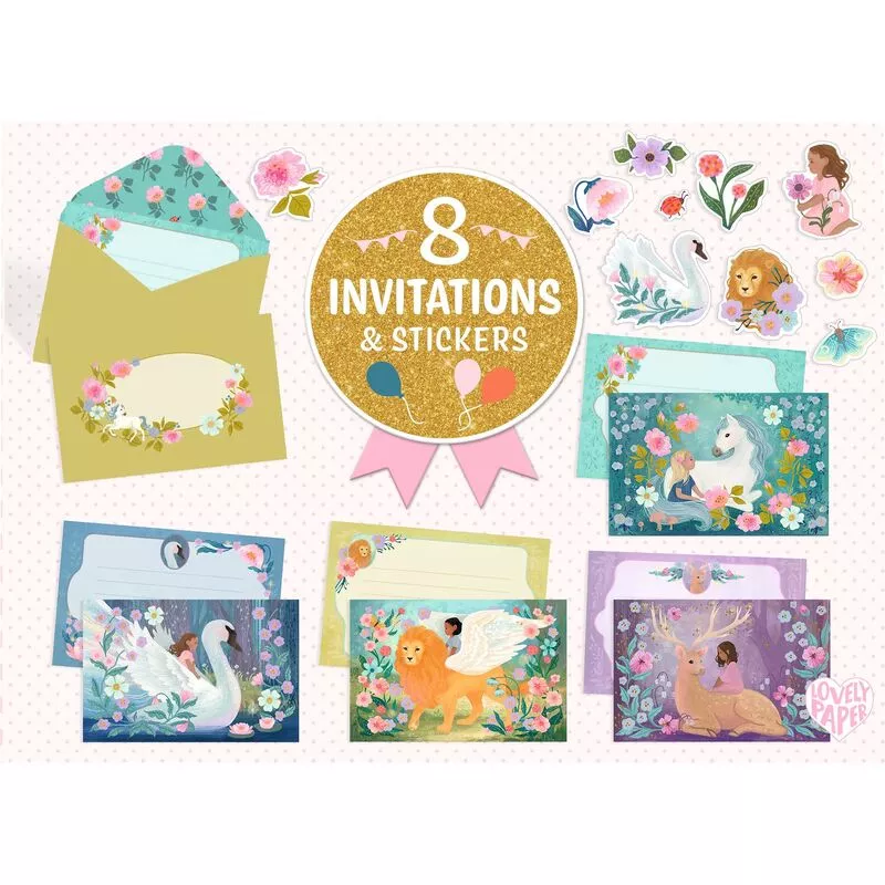 Djeco - Letter Invitation Set - Wonderful Creatures