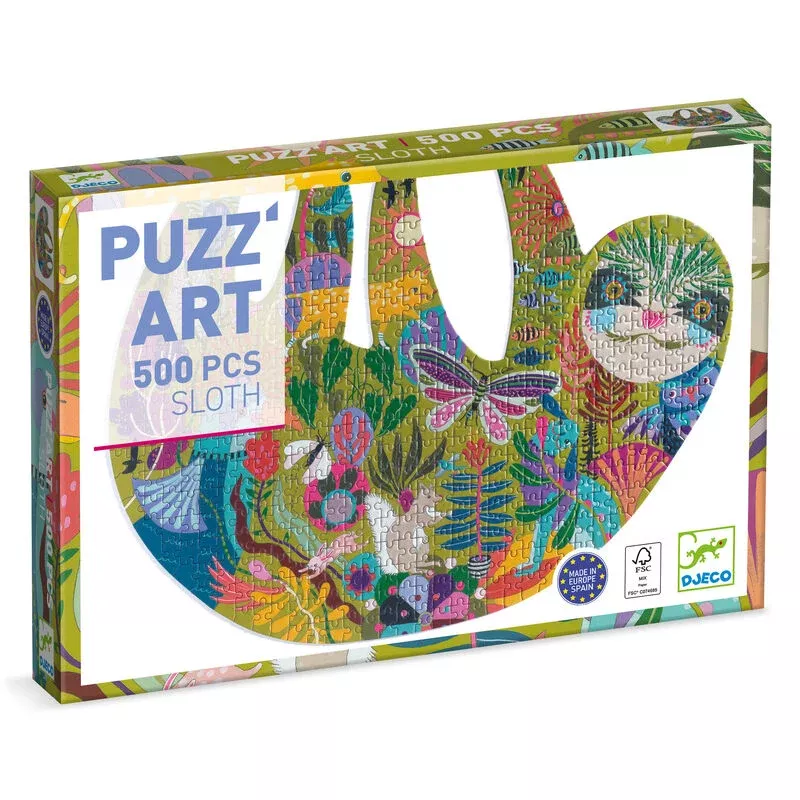 Djeco - Sloth Shaped Puzzle 500pc