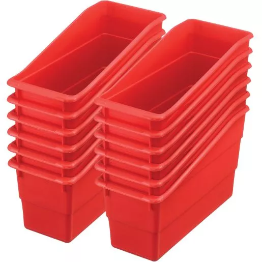 Durable Book & Binder Holders - Set of 12 - Red