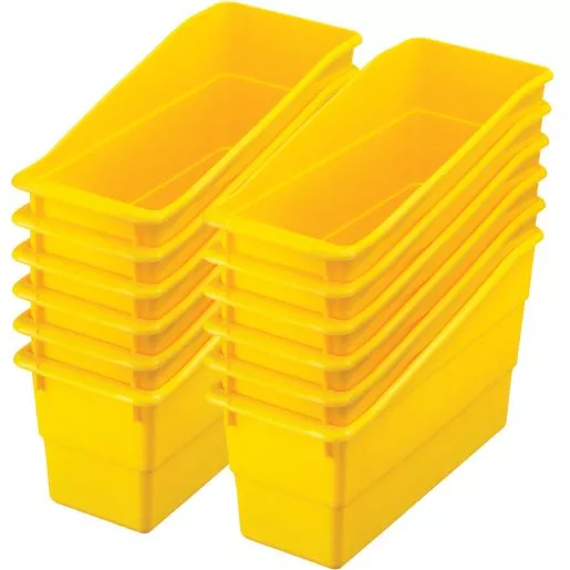 Durable Book & Binder Holders, Set of 12 - Yellow