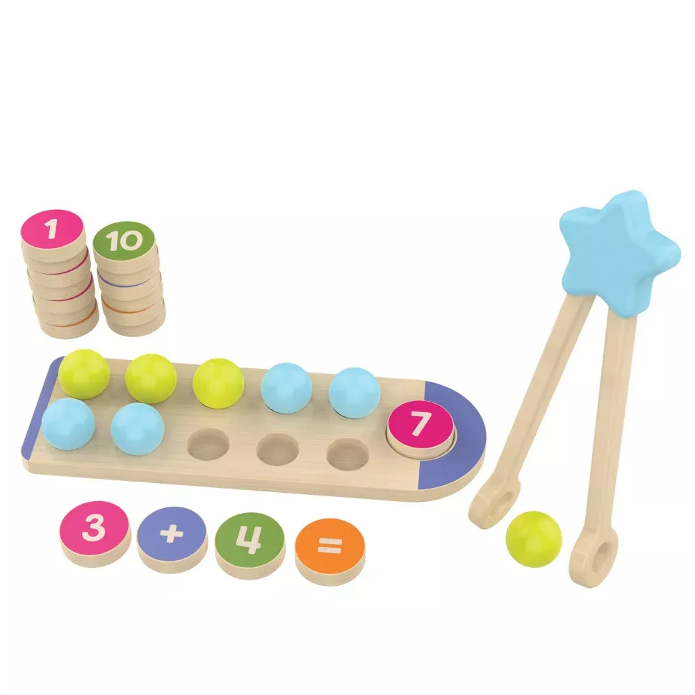 Educational Insights Count & Match Numbers 1-10 Wooden Set - Math Discovery