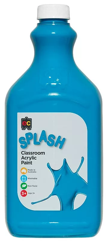 Edvantage - Splash Classroom Acrylic Paint 2Ltr - Sky Blue Colbalt
