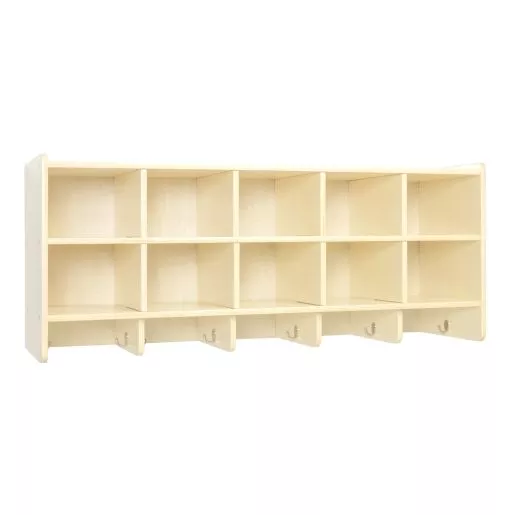 Environments 10-Section Wall Locker with Hooks - Assembled