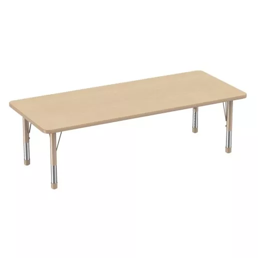 Environments 30" x 60" Rectangle Activity Table with Adjustable Chunky Legs - Maple/Maple