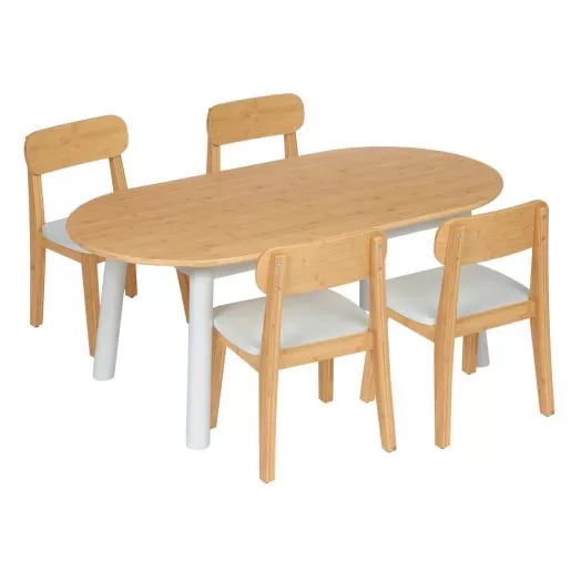 Environments Milestones™ Bamboo Oval Table with 4 Chairs