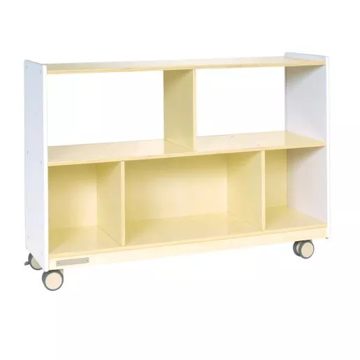 Environments Mobile 30" H 2-Shelf Storage with Clear and Birch Back - RTA