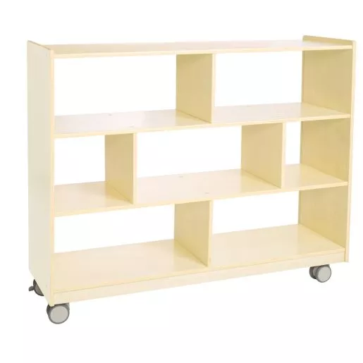 Environments Mobile 36"H 3-Shelf Storage with Clear Back - Assembled
