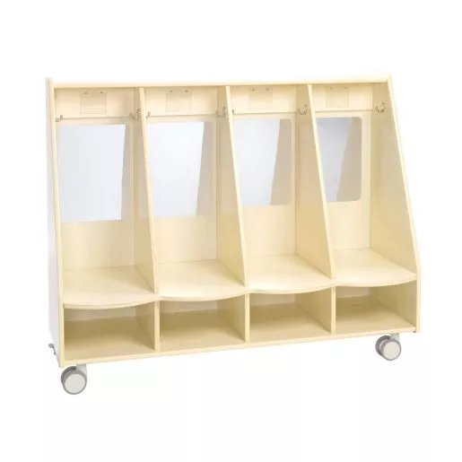 Environments Mobile Toddler Locker with Mirrors - Assembled