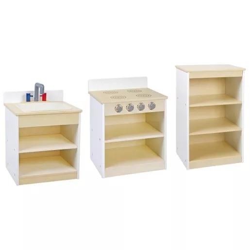 Environments Toddler 3-pc Kitchen Set - White, Ready to Assemble