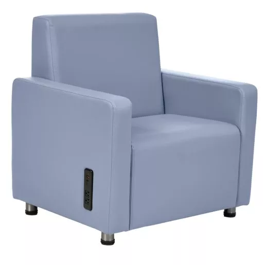 Environments Upholstered Arm Chair with Tech - Powder Blue
