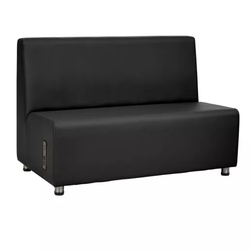 Environments Upholstered Armless Sofa with Tech- Black