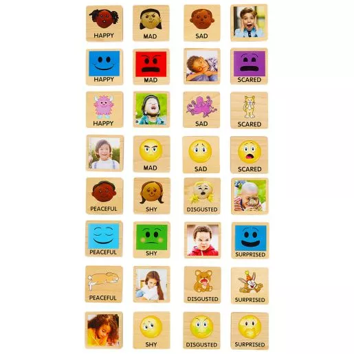 Excellerations Build & Match Emotions Blocks Full Set - 32 blocks